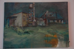 5. AGATA PĘCAK –  Widok na domek ogrodnika w Przeworsku, pł. olej 50x70 cm, rok 2016, cena 180,- zł