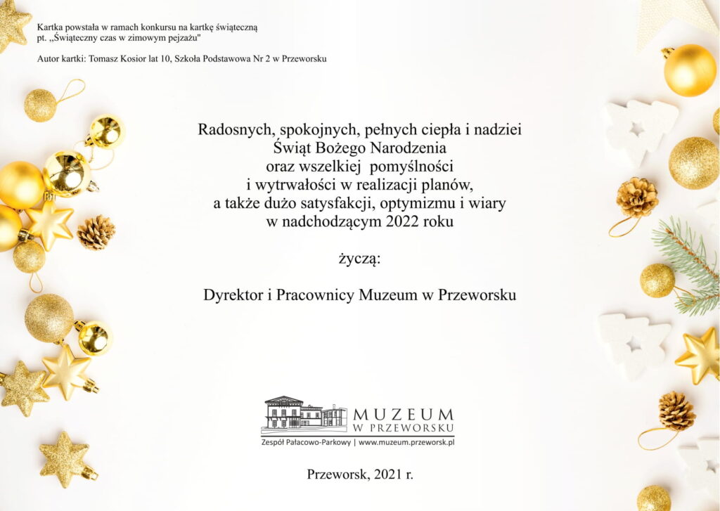 Życzenia ŚwiĄteczne Muzeum W Przeworsku Zespół Pałacowo Parkowy 2046